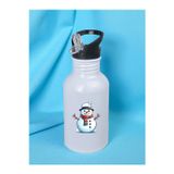 lili hediyelik Kardan Adamlı Matara Suluk 600 ml - Sporcu Suluğu, Büyük Suluk, Spor Matara, Sporcu Sulukları