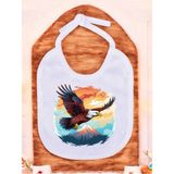 Lili Hediyelik Kartal Baskılı 2 Adet Bebek Mama Önlüğü - Çok Renkli - Standart