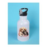 lili hediyelik Kedili Köpekli Matara Suluk 600 ml - Sporcu Suluğu, Büyük Suluk, Spor Matara, Sporcu Sulukları