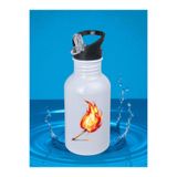 lili hediyelik Kibrit Baskılı Matara Suluk 600 ml - Kız Çocuk Suluk Beyaz, LH9276429383252323432