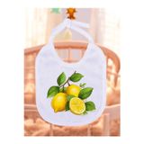 lili hediyelik Limon Baskılı 2 Adet Bebek Mama Önlüğü