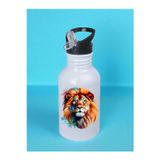 lili hediyelik Modern Aslan Baskılı Matara Suluk 600 ml - Sporcu Suluğu, Büyük Suluk, Spor Matara, Sporcu Sulukları