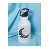 lili hediyelik Modern Ay Baskılı Matara Suluk 600 ml - Sporcu Suluğu, LH9723649236235235234