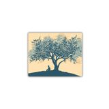 lili hediyelik Mousepad Ağaç Altında İnsan Baskılı 18x22 cm Desenli, LH90387260123124