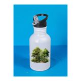 lili hediyelik Orman Baskılı Matara Suluk 600 ml - Kız Çocuk Suluk Beyaz, LH982764923823522342