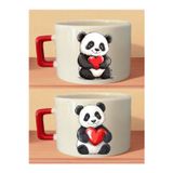 lili hediyelik Panda Baskılı Kahve Fincanı - Ev Hediye, Kişiye Özel Hediyeler