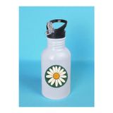 lili hediyelik Papatyalı Baskılı Matara Suluk 600 ml - Sporcu Suluğu, Büyük Suluk, Spor Matara, Sporcu Sulukları