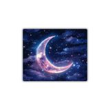 lili hediyelik Parlak Ay ve Yıldız Baskılı Mouse Pad 18x22 cm