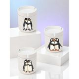 Lili Hediyelik Penguen Baskılı 3'lü Seramik Küllük Kül Tablası - Küllük Modelleri, Küllükler, Kokusuz Küllük