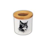 lili hediyelik Siyah Beyaz Kedi Baskılı Kalemlik Kalem Kutusu, LH7932864239842