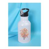 lili hediyelik Sonbahar Baskılı Matara Suluk 600 ml - Sporcu Suluğu, Büyük Suluk, Spor Matara, Sporcu Sulukları