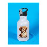 lili hediyelik Tatlı Köpek Baskılı Matara Suluk 600 ml - Kız Çocuk Suluk, Kız Sulukları