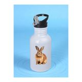 lili hediyelik Tavşanlı Matara Suluk 600 ml - Çocuk Suluk Matara Beyaz, LH9732649283643252