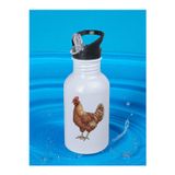 lili hediyelik Tavuk Baskılı Matara Suluk 600 ml - Kız Çocuk Suluk, Kız Sulukları