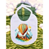 Lili Hediyelik Uçan Balon Baskılı 2 Adet Bebek Mama Önlüğü - Çok Renkli - Standart