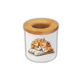 lili hediyelik Uyuyan Kedi Baskılı Kalemlik Kalem Kutusu