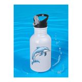 lili hediyelik Yunus Baskılı Matara Suluk 600 ml - Kız Çocuk Suluk Beyaz, LH793264923823523234