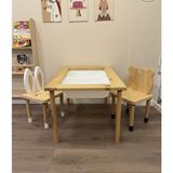 Lili Kids Lilikids Ahşap Aktivite Masası 2 Hayvan Figürlü Sandalye Seti Kara Tahta Fsc Montessori