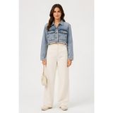 Lili Woman Kadın Crop Denim Kot Ceket Yıkamalı Ty.jct01m