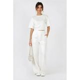 Lili Woman Kadın Premium Drapeli Crop Yarasa Kol Bluz – Yumuşak Dokulu Basic Üst E.8010e
