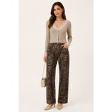 Lili Woman Kadın Yüksek Bel Leopar Desenli Wide Leg Pantolon Ty.lpr01