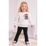 Liliboom Kids Marvel Süper Kahraman Baskılı Bebek Eşofman Takım - Beyaz - 1 Yaş