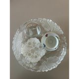Lilies Atelier Çiçek Desenli Nakış Keten 2 Adet Kokteyl Peçetesi-Bardak Altlığı-Kahve Sunum - 15 x 15 cm - Vizon