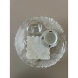Lilies Atelier Delik Işi Keten 2 Adet Kokteyl Peçete-Bardak Altlığı-Kahve Sunum - Beyaz