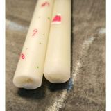 LiLii Art Home Yılbaşı Temalı Özel Tasarım Şamdan Mum - Beyaz