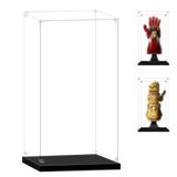LILIKAKA Lego Gauntlet 76191 Infinity Gauntlet ve 76223 Nano Gauntlet için Akrilik Vitrin, 6,3x6,3x13,8 inç (16x16x35 cm), Koleksiyonlarınızı Tozdan Berrak Bir Vitrin ile Koruyun