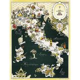 Lilinaena Retro Metal Teneke Levha Gurme İtalya Haritası Gastronomi Mutfak Yemek İtalyan Bölgeleri Açık ve Kapalı Duvar Posteri Ev Bar Mağaza Dekorasyonları Kahve Vintage Tabela Hediye 30,4 x 20,4 cm