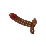 Lilitu Shop 17,1 cm Titreşimli Belden Bağlamalı İçi Boş 4,5 cm Dolgulu Strapon Dildo - Bradden