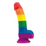 Lilitu Shop 20,5 cm Renkli Realistik Vantuzlu Dildo Penis LV410027