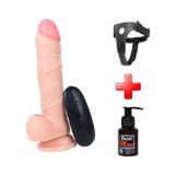 Lilitu Shop 21 cm Belden Bağlamalı Titreşimli Realistik Dıldo Set U6087B