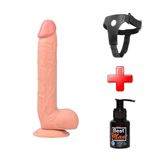 Lilitu Shop 26 cm Belden Bağlamalı Vantuzlu Realistik Penis Anal Vajinal Dildo PX053B