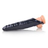 Lilitu Shop 6 cm Dolgulu Realistik Siyahi Penis Kılıfı BDM1524S