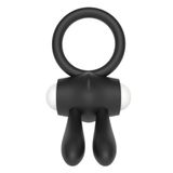 Lilitu Shop Klitoris Uyarıcılı Güçlü Titreşimli Siyah Silikon Penis Halkası LV1422-Black