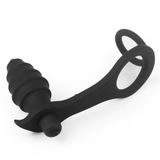 Lilitu Shop Penis Halkalı Titreşimli Anal Penetratör Plug Masturbatör LV2652
