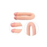Lilitu Shop Realistik Çatal Dildo Anal Vajinal Penis 44 Cm