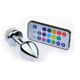 Lilitu Shop Uzaktan Kumandalı Led Işıklı Büyük Boy Çelik Anal Plug BDM093