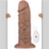 Lilitu Shop Yeni Nesil Çift Katmanlı 10 Titreşim Fonksiyonlu 26,6 cm Realistik Kalın Dildo Melez Penis