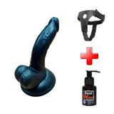 LilituShop 13 cm Belden Bağlamalı Realistik Siyahi Dildo Penis PX033SB