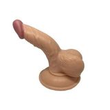 LilituShop 13 cm Vantuzlu Realistik Penis Anal Vajinal Dildo PX033