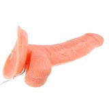 LilituShop 14,5 cm Belden Bağlamalı Oynar Başlı Titreşimli Realistik Vibratör Penis Rota Dong 8081XB