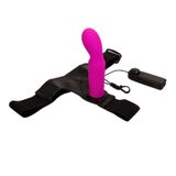 LilituShop 15,5 cm Belden Bağlamalı İçi Dolu Titreşimli Strapon Dildo BDM2241