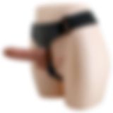 LilituShop 16 cm Belden Bağlamalı Çift Taraflı Yeni Nesil Titreşimli Strapon Dıldo BDM2266