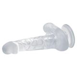 LilituShop 16,7 cm Şeffaf Realistik Damarlı Vantuzlu Dıldo BDM0818