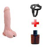 LilituShop 2 İşlevli 18 cm Belden Bağlamalı Pompalı Büyüyen Realistik Masturbator B1080B