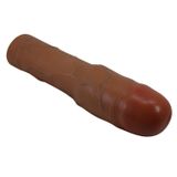 LilituShop 7,6 cm Dolgulu Premium Melez Rengi Silikon Penıs Kılıfı BDM1404