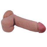 LilituShop Belden Bağlamalı 20,5 cm Çift Katmanlı Gerçekçi Dıldo BDM1320B